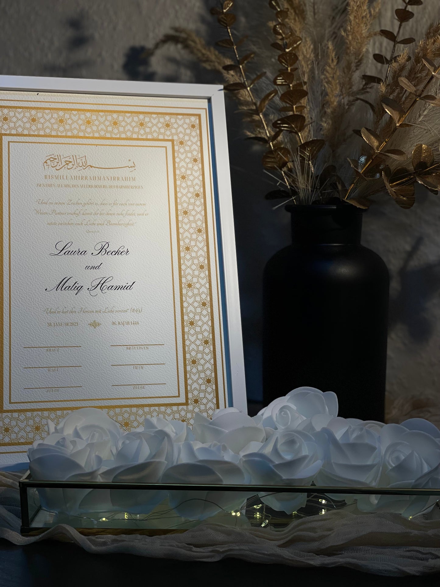 Nikkah Zertifikat - Islamische Eheurkunde - Fatima